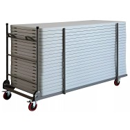 Lot de 20 tables pliantes Easy avec chariot | Expert Collectivités