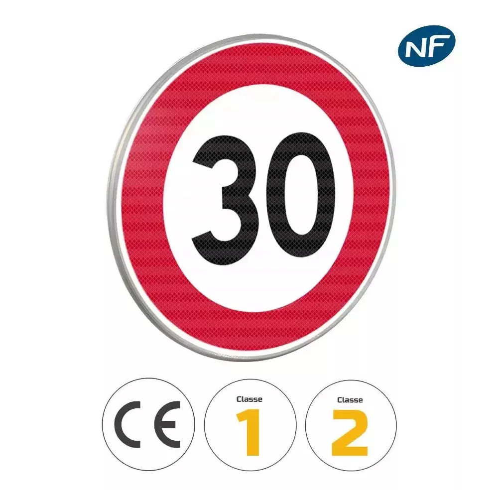 B14 - Panneau limitation de vitesse à 30 km/h diamètre 650 mm