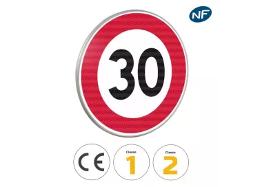 B14 - Panneau limitation de vitesse à 30 km/h diamètre 650 mm