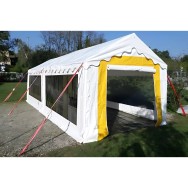 Tente de réception 3 x 8 m - Plein Air - 24m²- Complet avec murs fenêtres