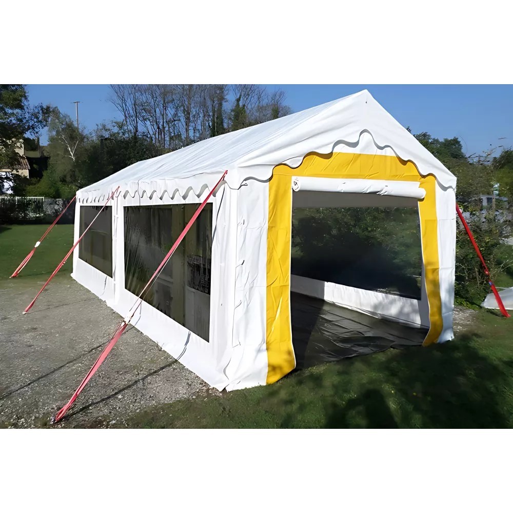 Tente de réception 3 x 8 m - Plein Air - 24m²- Complet avec murs fenêtres