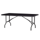 Table GRENADE rectangulaire 183 cm x 76 cm - noire
