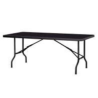 Table GRENADE rectangulaire 183 cm x 76 cm - noire
