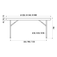 Table GRENADE ronde pliable - Élégance & Durabilité polyvalente