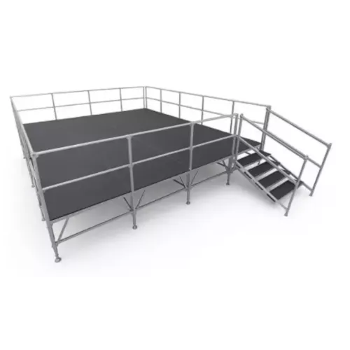 Podium modulable 6,10 x 6,10 m avec plancher antidérapant