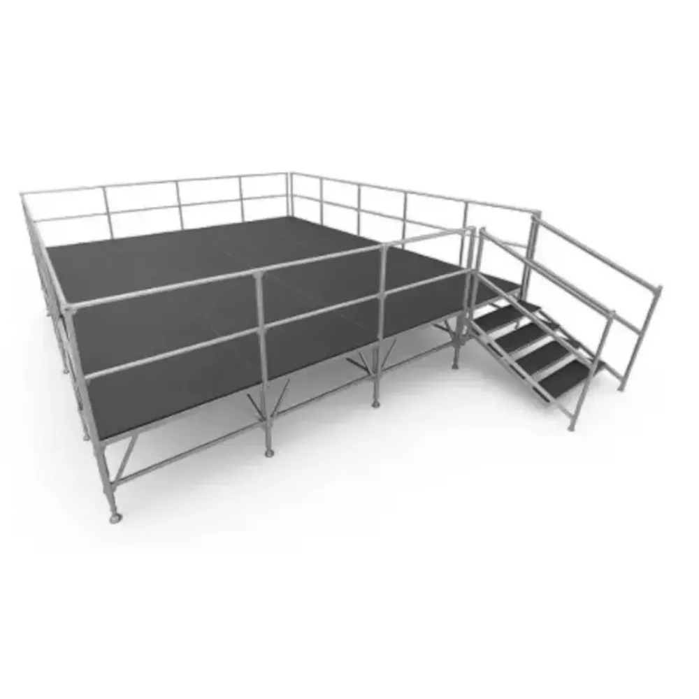 Podium modulable 6,10 x 6,10 m avec plancher antidérapant