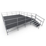 Podium modulable 8,54 x 6,10 m avec plancher antidérapant