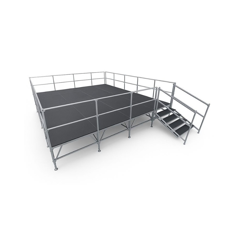 Podium modulable 8,54 x 6,10 m avec plancher antidérapant