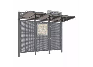 Station bus Conviviale® avec bardages acier PROCITY