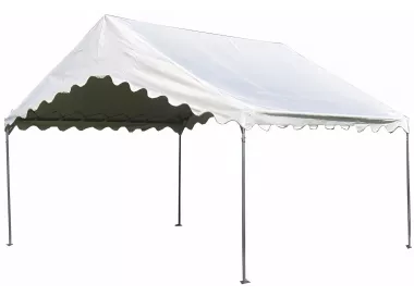Tente de réception 5 x 4 m - Plein Air - 20 m² - Toit rayé vert/blanc + armature