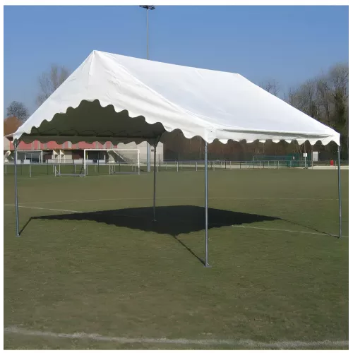Tente de réception 5 x 4 m - Plein Air - 20 m² - Toit rayé vert/blanc + armature