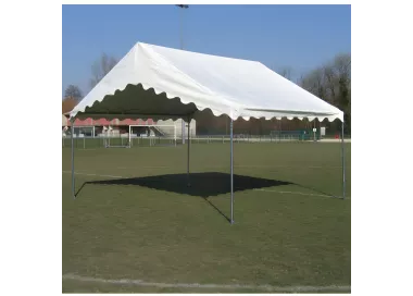Tente de réception 5 x 4 m - Plein Air - 20 m² - Toit rayé vert/blanc + armature