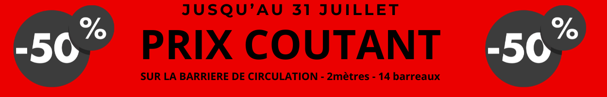 Prix coûtant sur barrières de circulation